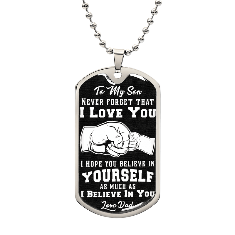 Believe In Yourself - Dog Tag Necklace - Baker's General Store