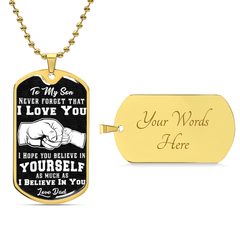 Believe In Yourself - Dog Tag Necklace - Baker's General Store