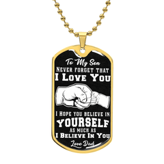 Believe In Yourself - Dog Tag Necklace - Baker's General Store
