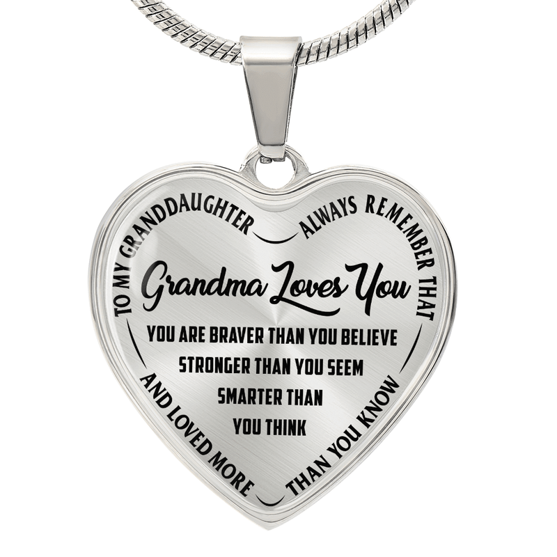 Grandma Loves You - Heart Necklace - Baker's General Store