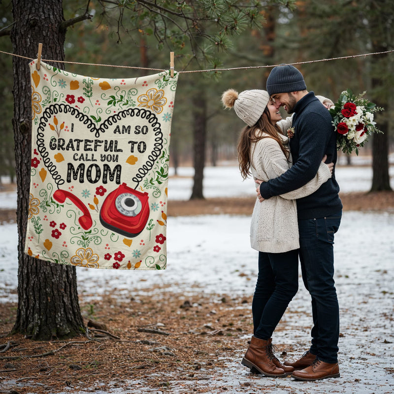I Am So Grateful – Coral Fleece Blanket - Baker's General Store