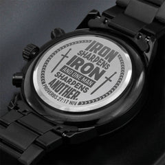 Iron Sharpens Iron (Proverbs 2717) – Men's Watch - Baker's General Store