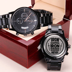 Iron Sharpens Iron (Proverbs 2717) – Men's Watch - Baker's General Store