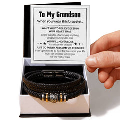 Love You Forever Believe Deep (To My Grandson) – Bracelet - Baker's General Store