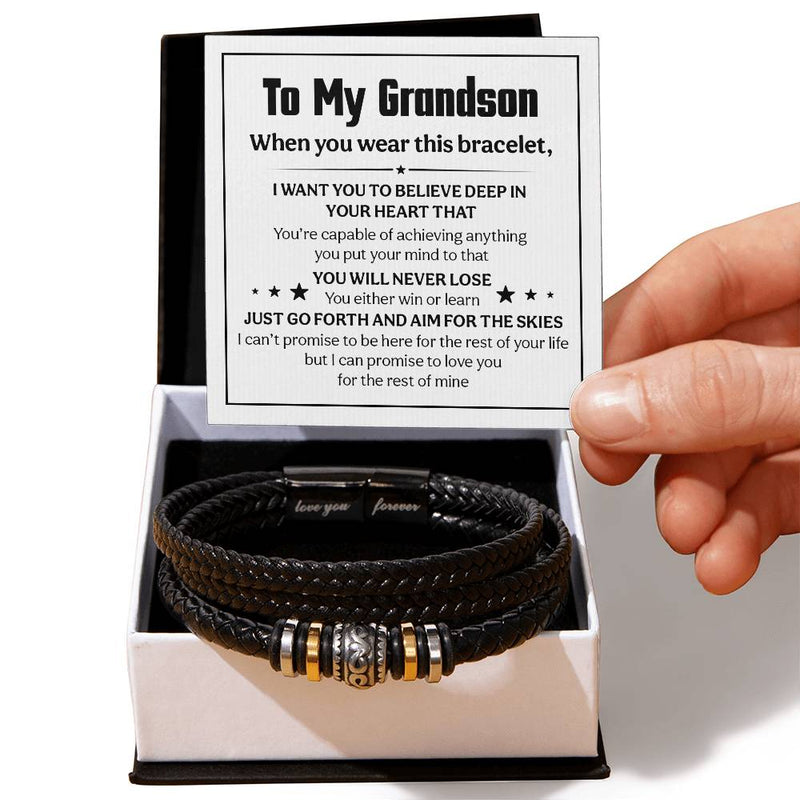 Love You Forever Believe Deep (To My Grandson) – Bracelet - Baker's General Store