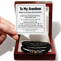 Love You Forever Believe Deep (To My Grandson) – Bracelet - Baker's General Store