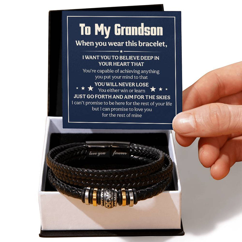 Love You Forever Will Never Lose (To My Grandson) – Bracelet - Baker's General Store