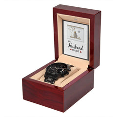 My Husband My Love - Black Chronograph Watch - Baker's General Store