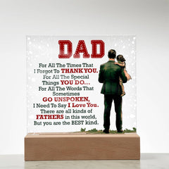 Thank You Dad - Acrylic Square - Baker's General Store