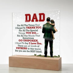 Thank You Dad - Acrylic Square - Baker's General Store