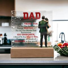 Thank You Dad - Acrylic Square - Baker's General Store