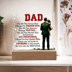 Thank You Dad - Acrylic Square - Baker's General Store