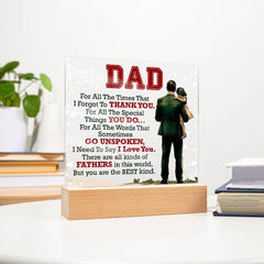 Thank You Dad - Acrylic Square - Baker's General Store