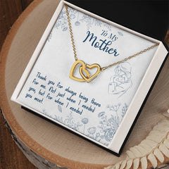 Thank You For Always Being There - Interlocking Hearts Necklace - Baker's General Store