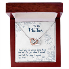 Thank You For Always Being There - Interlocking Hearts Necklace - Baker's General Store