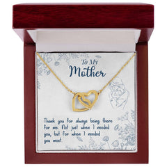 Thank You For Always Being There - Interlocking Hearts Necklace - Baker's General Store
