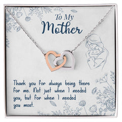 Thank You For Always Being There - Interlocking Hearts Necklace - Baker's General Store