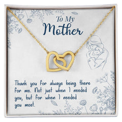 Thank You For Always Being There - Interlocking Hearts Necklace - Baker's General Store