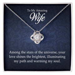 To My Amazing Wife - Love Knot Necklace - Baker's General Store