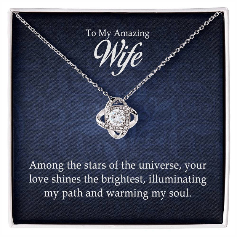 To My Amazing Wife - Love Knot Necklace - Baker's General Store