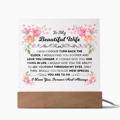 To My Beautiful Wife – Acrylic Square - Baker's General Store