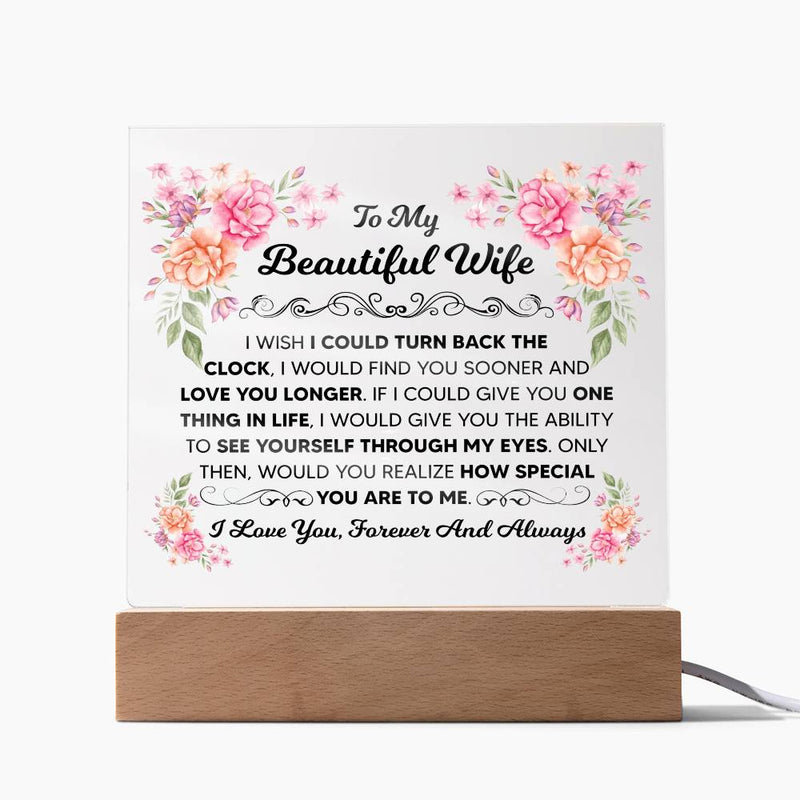 To My Beautiful Wife – Acrylic Square - Baker's General Store
