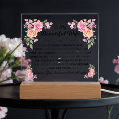 To My Beautiful Wife – Acrylic Square - Baker's General Store