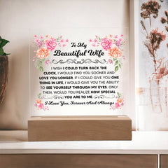 To My Beautiful Wife – Acrylic Square - Baker's General Store