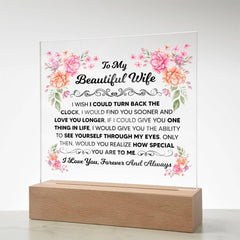To My Beautiful Wife – Acrylic Square - Baker's General Store
