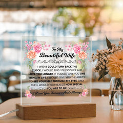 To My Beautiful Wife – Acrylic Square - Baker's General Store