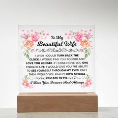 To My Beautiful Wife – Acrylic Square - Baker's General Store