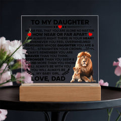 To My Daughter Braver – Acrylic Square - Baker's General Store