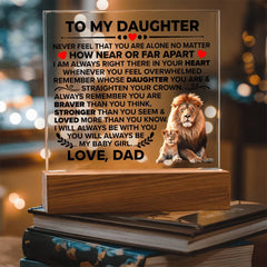 To My Daughter Braver – Acrylic Square - Baker's General Store