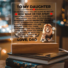 To My Daughter Braver – Acrylic Square - Baker's General Store