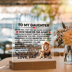 To My Daughter Braver – Acrylic Square - Baker's General Store