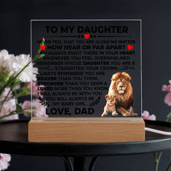 To My Daughter Braver – Acrylic Square - Baker's General Store
