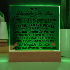 To My Daughter-in-Law Honor – Acrylic Square - Baker's General Store