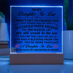 To My Daughter-in-Law Honor – Acrylic Square - Baker's General Store