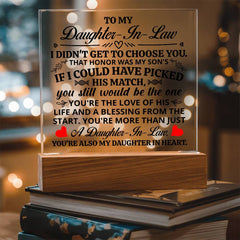 To My Daughter-in-Law Honor – Acrylic Square - Baker's General Store