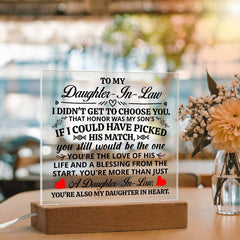 To My Daughter-in-Law Honor – Acrylic Square - Baker's General Store