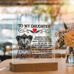 To My Daughter Lion Crown – Acrylic Square - Baker's General Store