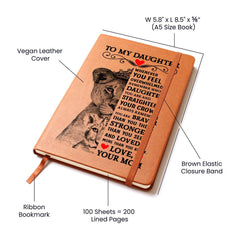 To My Daughter Lion Crown – Leather Journal - Baker's General Store