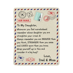 To My Daughter Loved (From Dad & Mom) – Sherpa Fleece Blanket - Baker's General Store