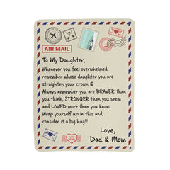 To My Daughter Loved (From Dad & Mom) – Sherpa Fleece Blanket - Baker's General Store