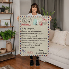 To My Daughter Loved (From Dad & Mom) – Sherpa Fleece Blanket - Baker's General Store