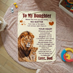 To My Daughter Never Feel Alone – Sherpa Fleece Blanket - Baker's General Store