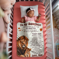 To My Daughter Never Feel Alone – Sherpa Fleece Blanket - Baker's General Store