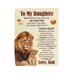 To My Daughter Never Feel Alone – Sherpa Fleece Blanket - Baker's General Store