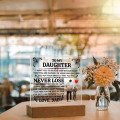 To My Daughter Promise – Acrylic Square - Baker's General Store
