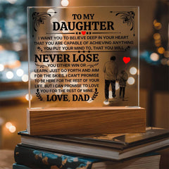 To My Daughter Promise – Acrylic Square - Baker's General Store